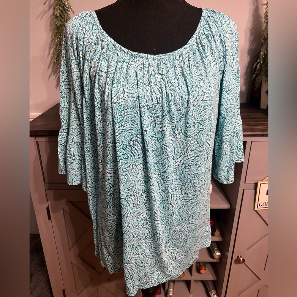 EUC-Michael Kors Women’s Tapestry Patterned Top